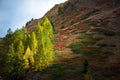 Coloroful autumn mountains landscape, italian Alps Royalty Free Stock Photo