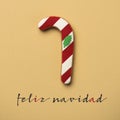 Text feliz navidad, merry christmas in spanish Royalty Free Stock Photo