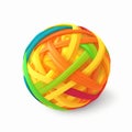 Colorplay: Vibrant Yarn Ball for Crafts