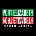 ColorPort Elizabeth name, City in South Africa. text of Port Elizabeth city.