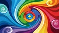 Colors blend and swirl together reflecting the complex and often conflicting emotions that each participant is