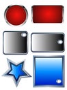 Colors Buttons with metal borders Royalty Free Stock Photo