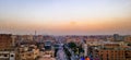 The colors of Cairo before sunset over the pyramids Royalty Free Stock Photo