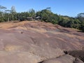 The 7 colors of Chamarel, rocks, Mauricius Island Royalty Free Stock Photo