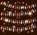 Colors christmas lights hanging decoration