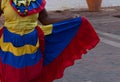 The colors of the clothes of the Palenqueras de Cartagena, Colombia Royalty Free Stock Photo