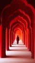 The Colors and Design of a Stunning Indian Mosque Royalty Free Stock Photo