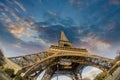 Colors of Eiffel Tower in Paris Royalty Free Stock Photo