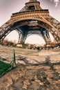 Colors of Eiffel Tower in Winter Royalty Free Stock Photo