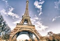 Colors of Eiffel Tower in Winter Royalty Free Stock Photo
