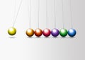 Colorful Newton's Cradle