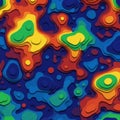 Colors and intricate layering mimic a topographic map, highlighting elevation Royalty Free Stock Photo