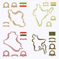 Colors of Iran, India, Iraq and Bangladesh