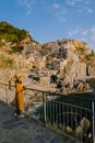 Colors of Italy Manarola village , Cinque Terre park Italy during summer day , italy colourful coast Manarola Cinque