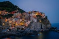 Colors of Italy Manarola village , Cinque Terre park Italy during summer day , vacation italy colourful coast Manarola