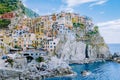 Colors of Italy Manarola village , Cinque Terre park Italy during summer day , vacation italy colourful coast Manarola