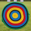 Colors make it easy for archers to distinguish the different scoring Royalty Free Stock Photo