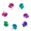 Colors make up eye shadow on white Royalty Free Stock Photo