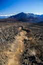 Volcanic crater at Haleakala National Park on the island of Maui, Hawaii. Royalty Free Stock Photo