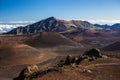 Volcanic crater at Haleakala National Park on the island of Maui, Hawaii. Royalty Free Stock Photo