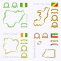 Colors of Nigeria, Republic of the Congo, Cote d'Ivoire and Equatorial Guinea