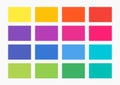 Colors palette, flat design color set squares