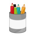 Colors in a pencil holder