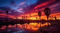 colors phoenix sunset Royalty Free Stock Photo