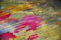 Colors, pink watercolor waxy colorful hues, strokes of brush, backgrounnd Royalty Free Stock Photo