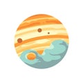 colors of the planet Jupiter. planet jupiter sign isolated on white background Royalty Free Stock Photo