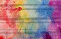 Colors of rainbow. Melody concept. Old music sheet in colorful watercolor paint. Music concept. Abstract colorful watercolor backg Royalty Free Stock Photo