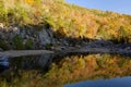 Colors reflect off the water at Johnson Shut-Ins in Reynolds County, Missouri Royalty Free Stock Photo