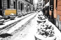 Colors of Rome under snow Royalty Free Stock Photo