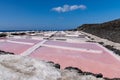 Colors during the salination evaporation process in the salt fields Royalty Free Stock Photo
