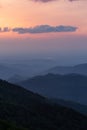 Vertical Morning Sky over Blue Ridge Mountains before Dawn Royalty Free Stock Photo