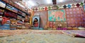 Colors in souvenir shop, carpets and shawls in the old town Royalty Free Stock Photo