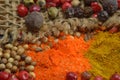 Colors spices composition Royalty Free Stock Photo