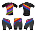 Colors on sports t-shirt cycling vest Royalty Free Stock Photo