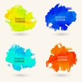 Colors watercolor paint stains vector backgrounds Royalty Free Stock Photo