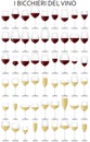 The colors of the wine glasses Royalty Free Stock Photo