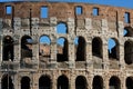 Coloseum against bright bluse sky in Rome Italy Royalty Free Stock Photo