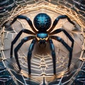 A colossal cosmic spider with legs of cosmic threads, weaving intricate webs that connect worlds5