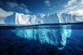 A colossal iceberg dominates the frame, floating in the vast expanse of the open ocean, Polar oceans, featuring enchanted Royalty Free Stock Photo