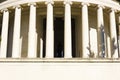 Colossal Ionic fluted columns of the Thomas Jefferson Memorial, West Potomac Park, Washington DC