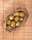 Colossal olives hand stuffed with garlic gloves