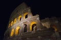 Colosseum - amphitheater, an architectural monument of Ancient Rome. View of the Colosseum in the evening.