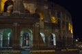 Colosseum - amphitheater, an architectural monument of Ancient Rome. View of the Colosseum in the evening.