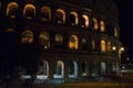 Colosseum - amphitheater, an architectural monument of Ancient Rome. View of the Colosseum in the evening.