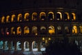 Colosseum - amphitheater, an architectural monument of Ancient Rome. View of the Colosseum in the evening.