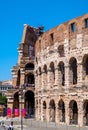 Colosseum ancient theater known as Flavian Amphitheatre aside Palatine Hill and Roman Forum Romanum in Rome in Italy Royalty Free Stock Photo